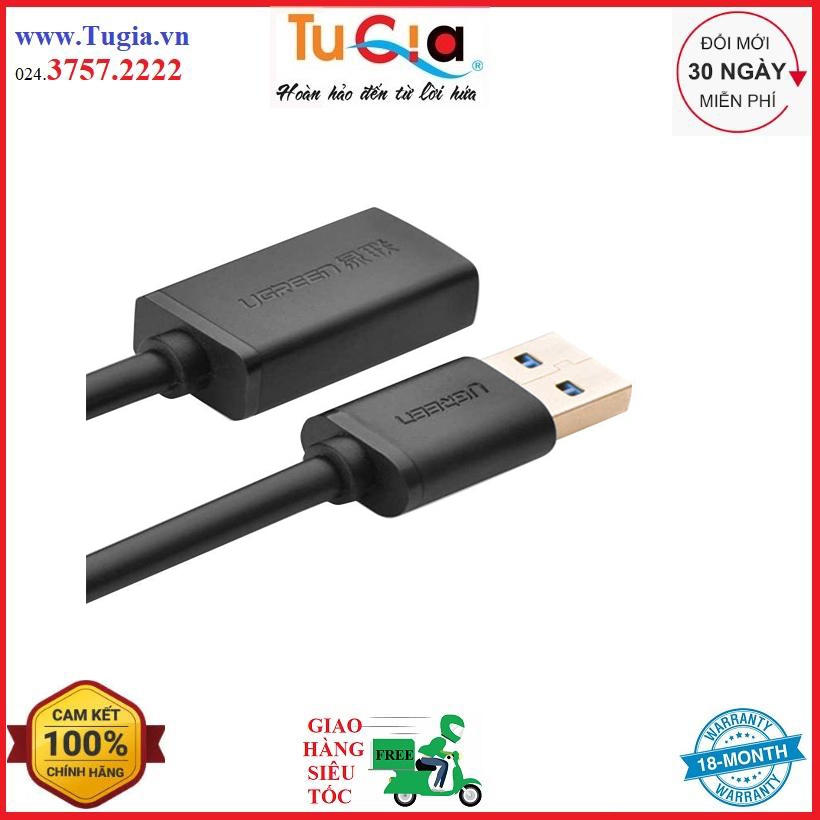 Cáp Nối Dài Ugreen USB 3.0 30126 (1.5m) - Hàng Chính Hãng