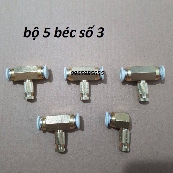 (TẶNG KÈM 10M DÂY) COMBO bộ 5 béc phun sương làm mát bằng đồng