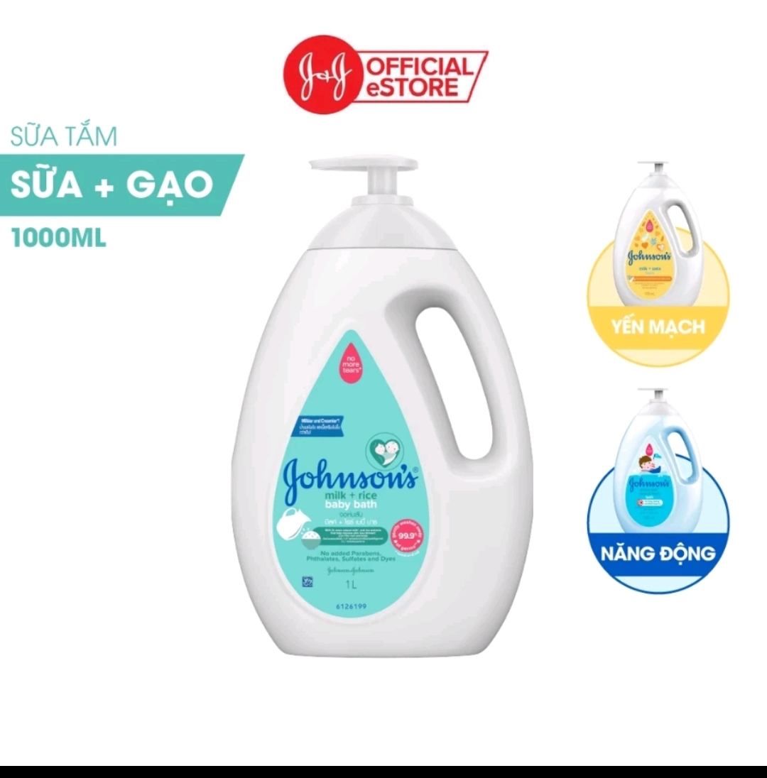 Sữa tắm Johnson's chứa sữa và gạo 1000ml