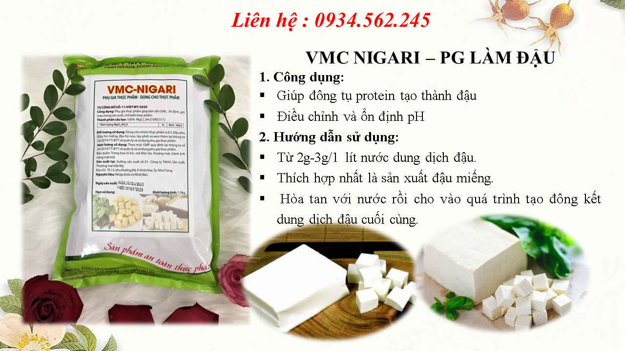 VMC NIGARI GIÚP TẠO ĐÔNG ĐẬU PHỤ