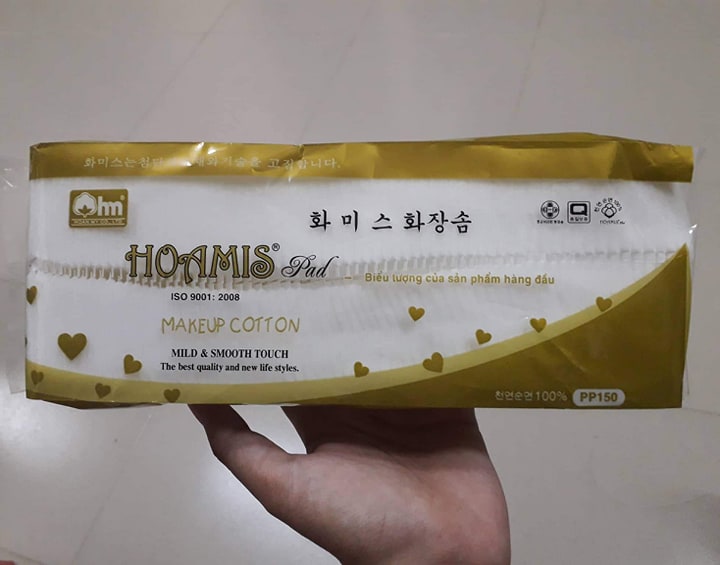 Bông tẩy trang Hoamis 100 miếng