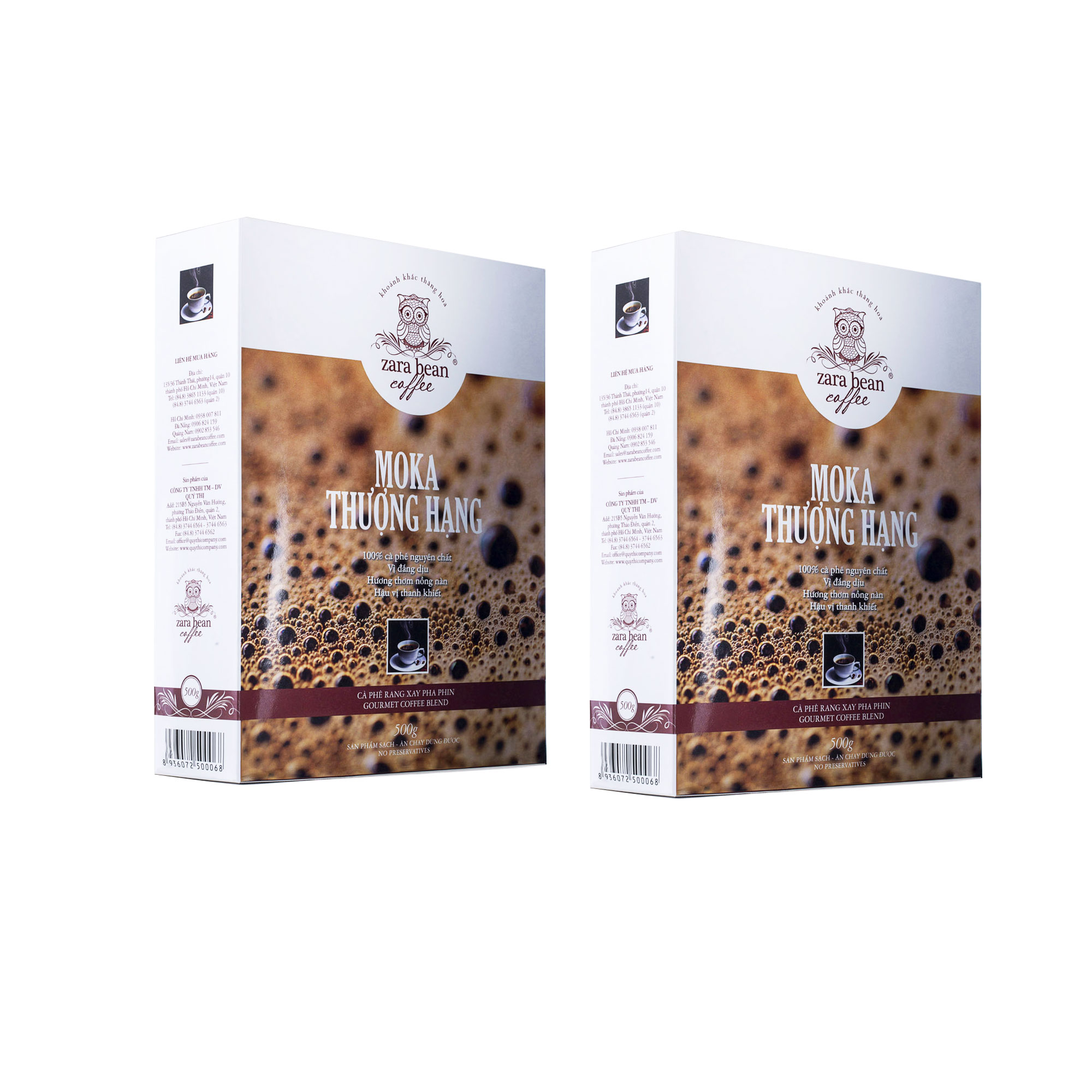[HCM]COMBO 2 HỘP CÀ PHÊ PHA PHIN MOKA THƯỢNG HẠNG (2 HỘP X 500G)  - Zara Bean Coffee