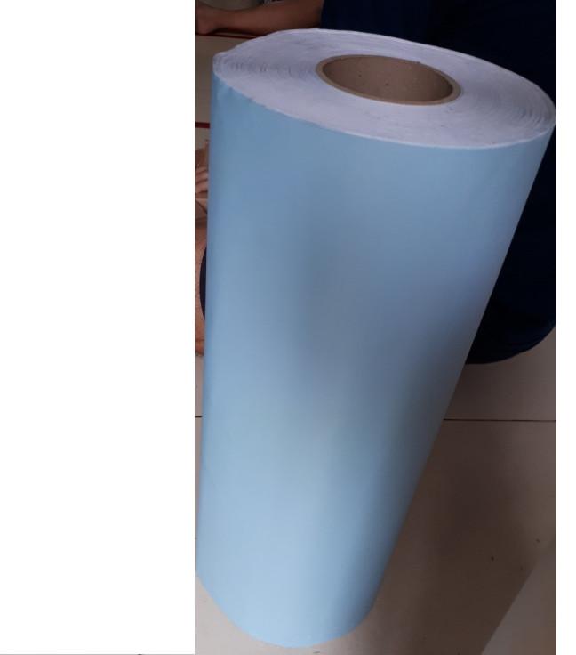 Cuộn 10m decal giấy dán tường màu xanh dương khổ 45cm keo sẵn