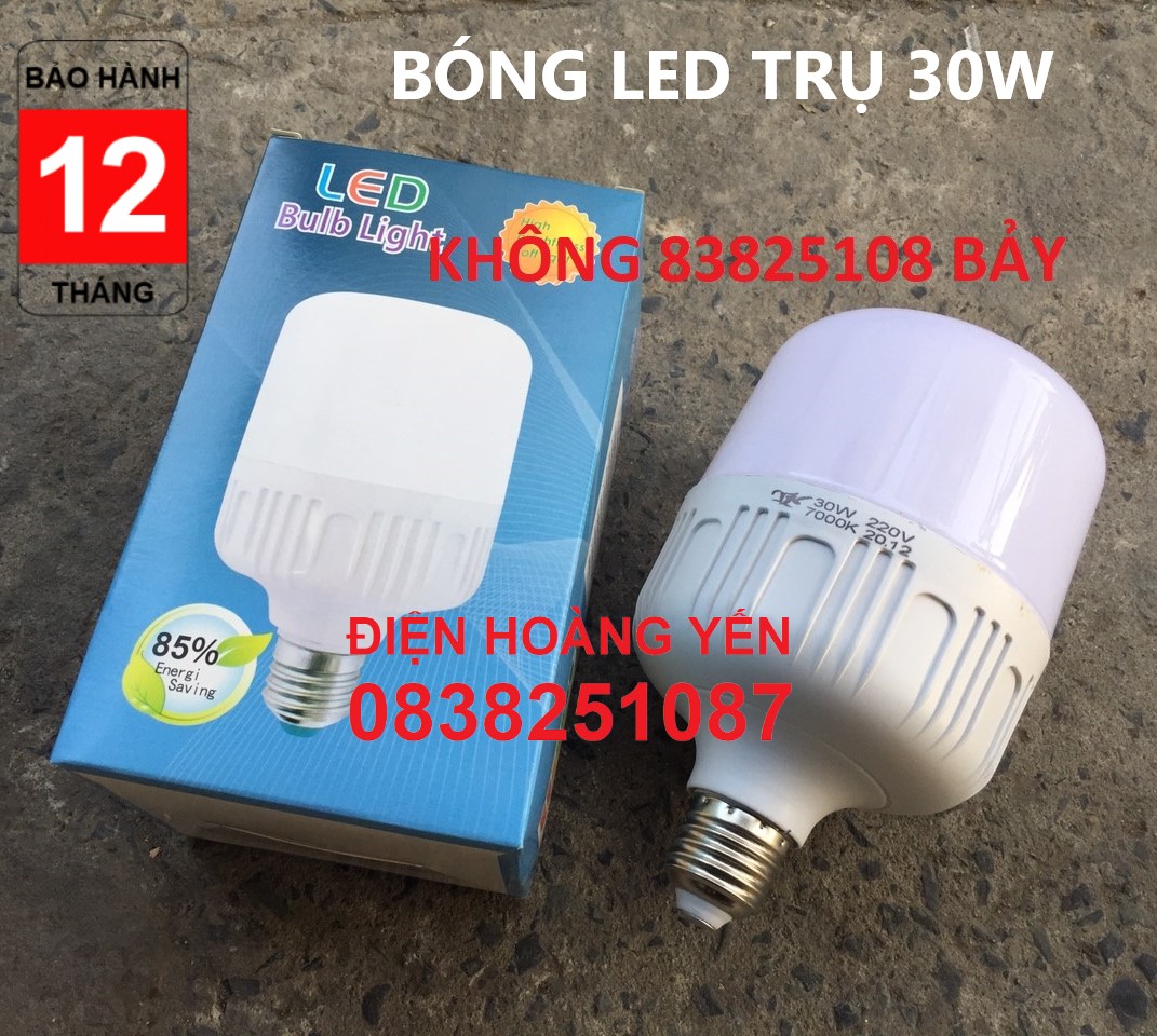 Đèn led bulb 30w 20W 15W 10W đuôi đèn E27 - Ánh Sáng Trắng
