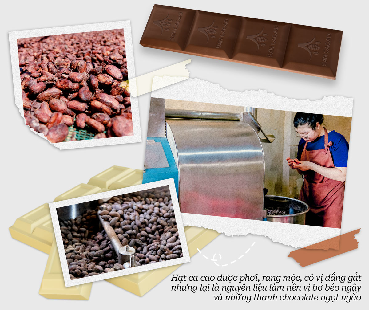 Sô cô la đen nhân hạt điều ít đường vị đắng [Bản Cacao]