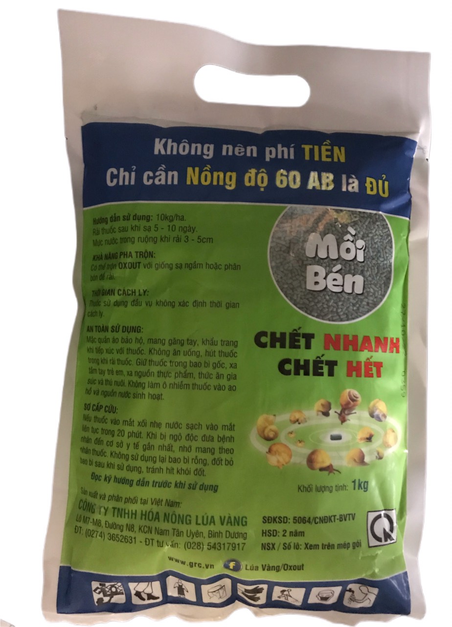 Bả mồi diệt ốc Toxbait 60AB Metaldehyde GÓI 1KG