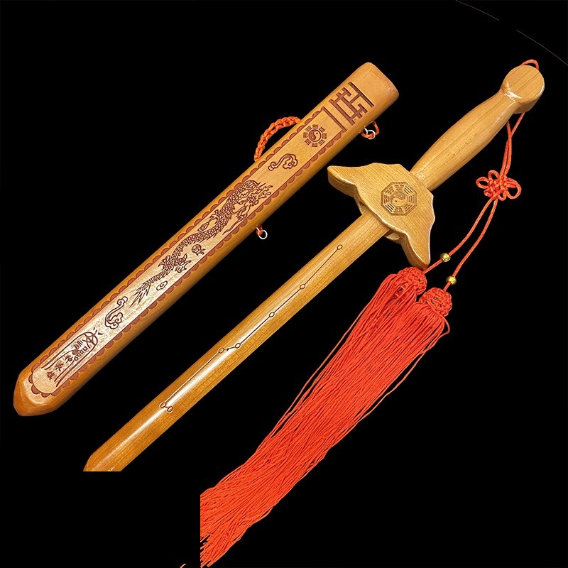 Kiếm Gỗ Đào tự nhiên - Kiếm Thất Tinh 28 cm