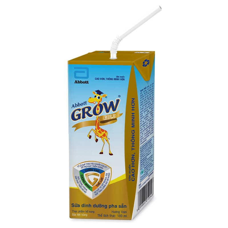 (HSD T8-2026) COMBO 4 LỐC 16 Hộp Sữa Bột Pha Sẵn Abbott Grow Gold 180ml.