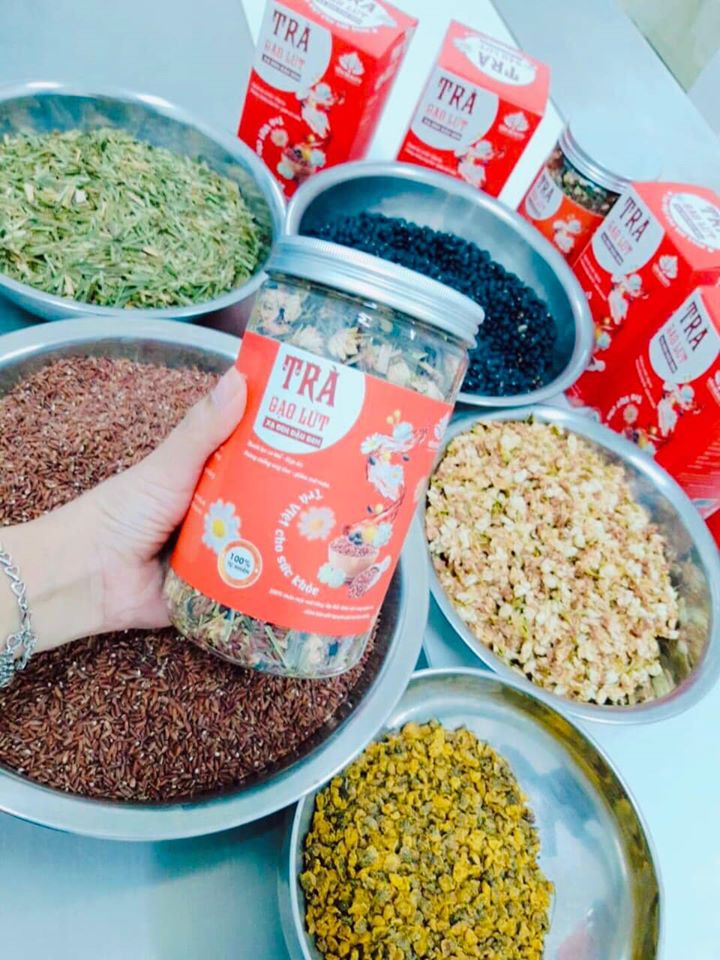 Trà Gạo lứt đậu đen xạ đen - GIẢM CÂN THẦN TỐC (800gr)