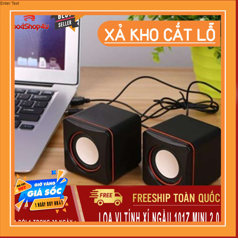 Loa vi tính xí ngầu 101z, loa 2.0 mini, siêu bass, âm thanh trung thực, kết nối jack 3.5 và usb dùng cho điện thoại, laptop, máy nghe nhạc