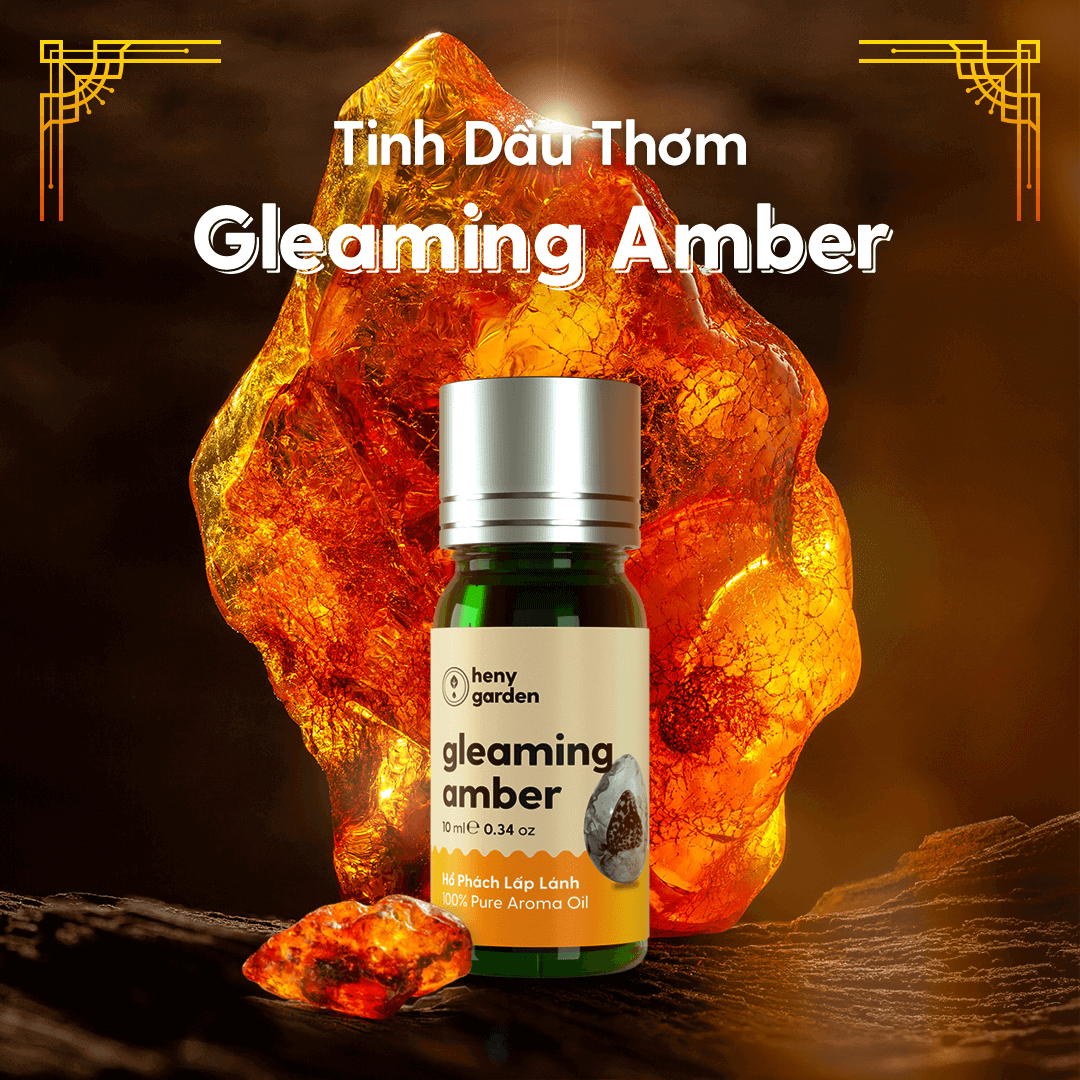 Tinh Dầu Thơm Phối Hương Gleaming Amber (Hổ Phách Lấp Lánh) Làm Nến Thơm Đa Tầng Xông Thơm Phòng Làm Nước Hoa Kèm Video Hướng Dẫn Làm Nến Thơm - Nguyên Liệu Làm Nến Thơm Dụng Cụ Làm Nến Sáp Làm Nến Heny Garden
