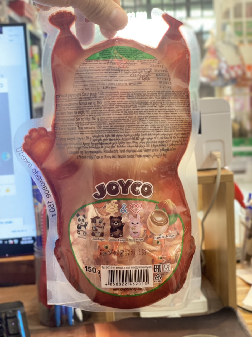 KẸO SOCOLA GẤU TRÚC JOYCO HÌNH THÚ 150GR - NGA