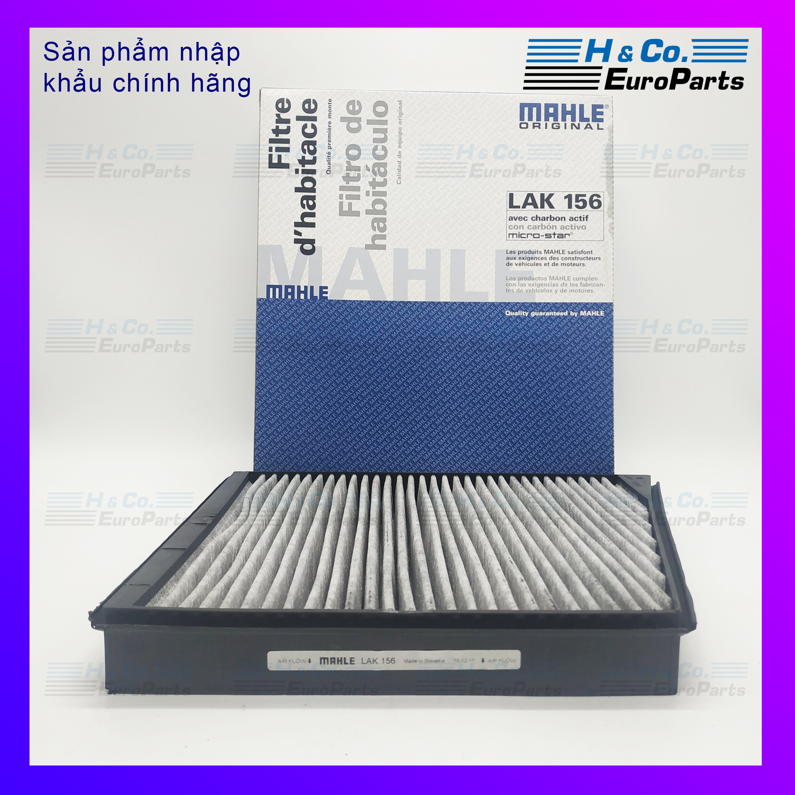 Lọc gió điều hòa cacbon Mercedes E200, E220, E230, E240, E270, E280, E300, E320, E350, E400, E55 AMG (W211) (2002-2009), CLS280, CLS300, CLS320, CLS350, CLS500 (2004-2010). Hãng MAHLE từ CHLB Đức, LAK156, 2118300018, 2118300318