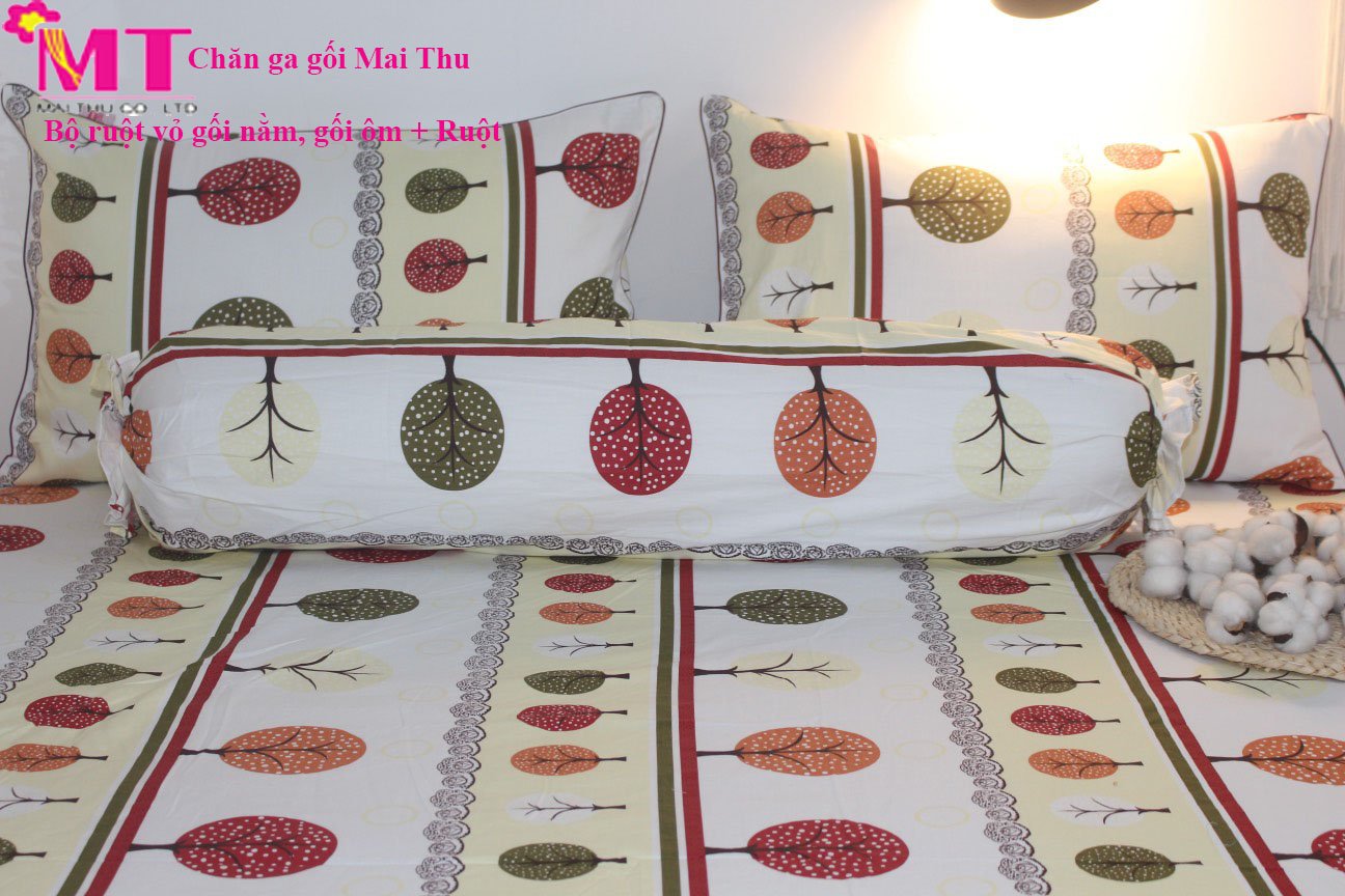 Gối Nằm Kèm Ruột Bông Chất Liệu Poly Cotton
