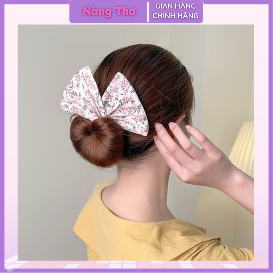 Thanh búi tóc nơ vải thanh thắt tóc thời trang nữ tính - Hot Trend