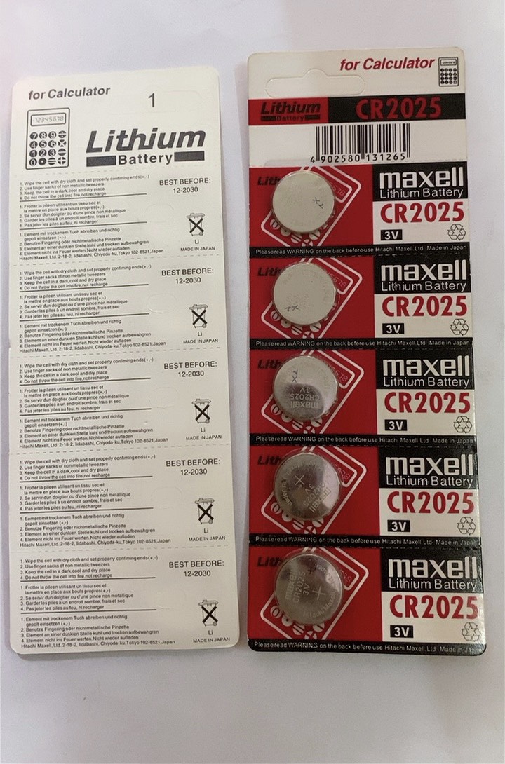 Vỉ 5 Viên Pin MAXELL CR2025 Lithium 3V