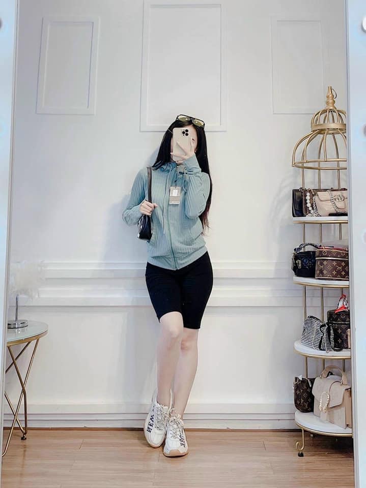 áo khoác gân đũa nữ chống nắng tay dài dây kéo có nón chất vải siêu đẹp 5346