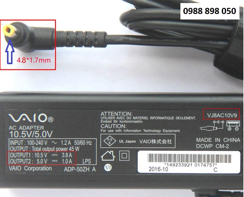 Bộ sạc Sony vaio 10.5V 3.8A bản gốc