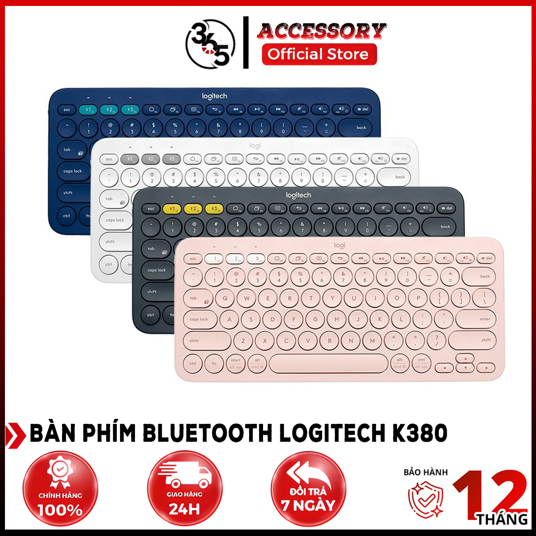 Bàn Phím Bluetooth Logitech K380 | K380s - giảm ồn, gọn nhẹ, đa thiết bị, Mac/ PC - Bảo Hành 12 Tháng