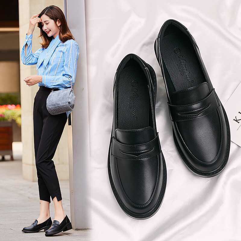 GIÀY LƯỜI DA LÌ ÊM CHÂN ĐẾ ĐỘN 3P PHONG CÁCH HÀN QUỐC