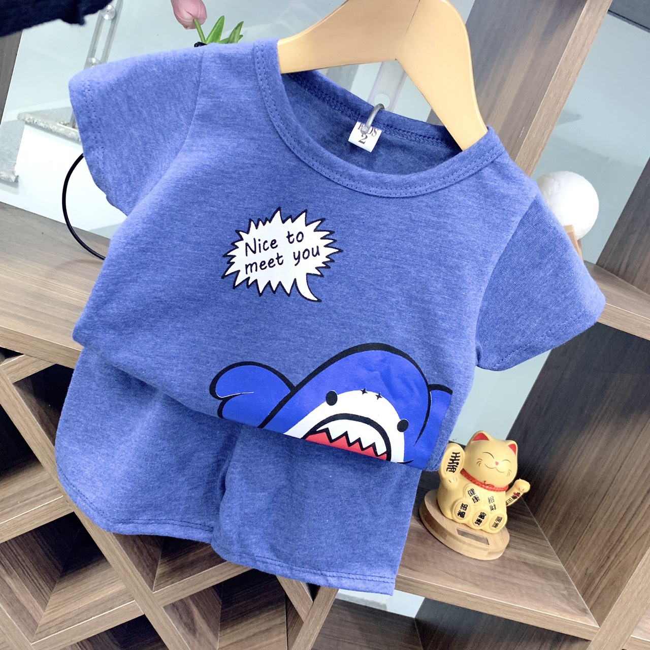 Bộ quần áo hình con cá mập cho bé trai từ 8 - 18kg