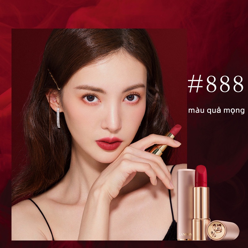 Son Lancome L’absolu Rouge Matte (mini) 2 Màu lì siêu hot 888 đỏ rượu, 196 cam cháy 1.6g