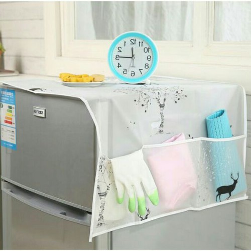 TẤM PHỦ TỦ LẠNH CÓ Ô ĐỂ ĐỒ
