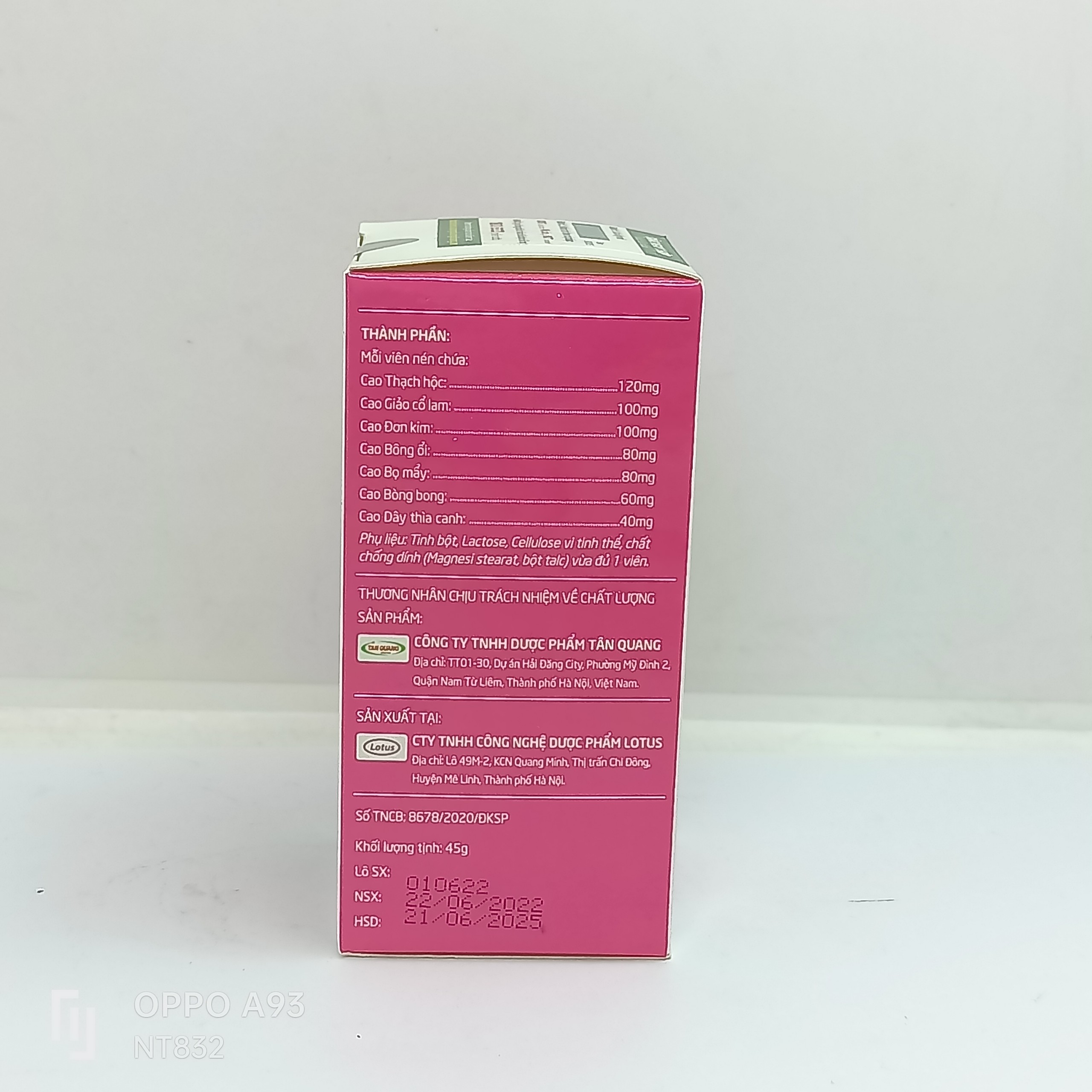 Vương Đường Khang lọ 60 viên