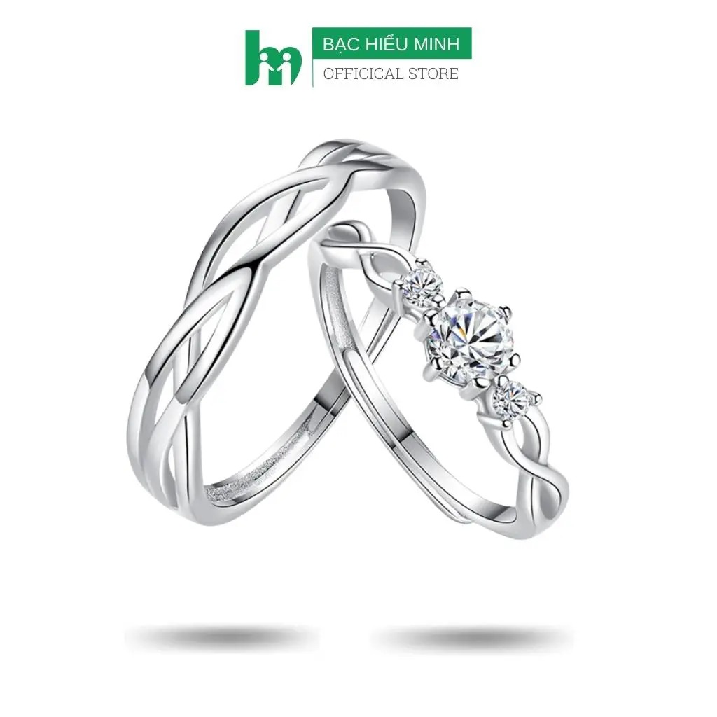 Nhẫn đôi BẠC HIỂU MINH nc434 hy vọng