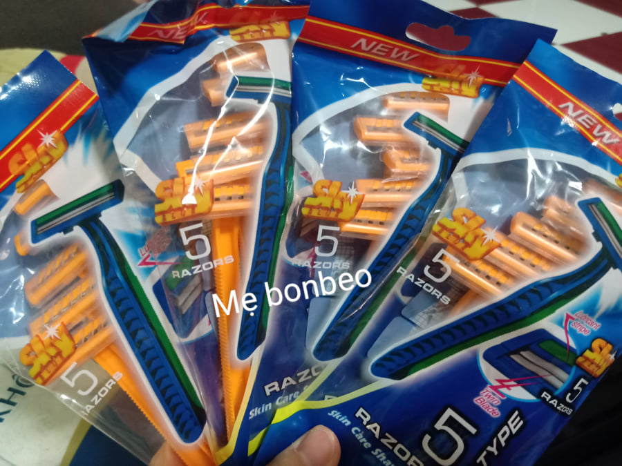 Dao cạo râu bịch 5 cây 2 lưỡi