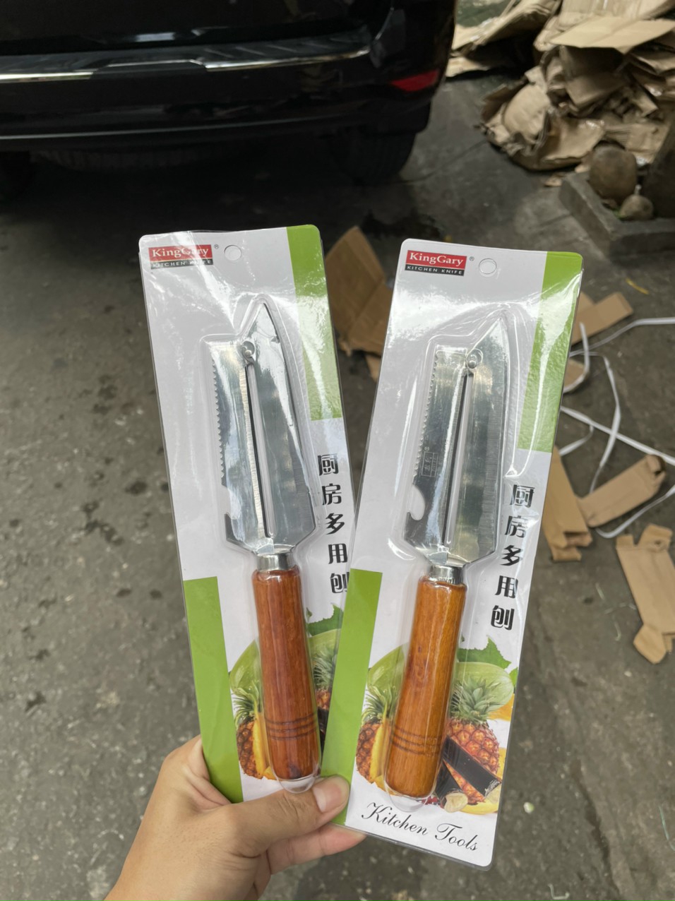 Dao bào đa năng inox-Cán Gỗ Inox