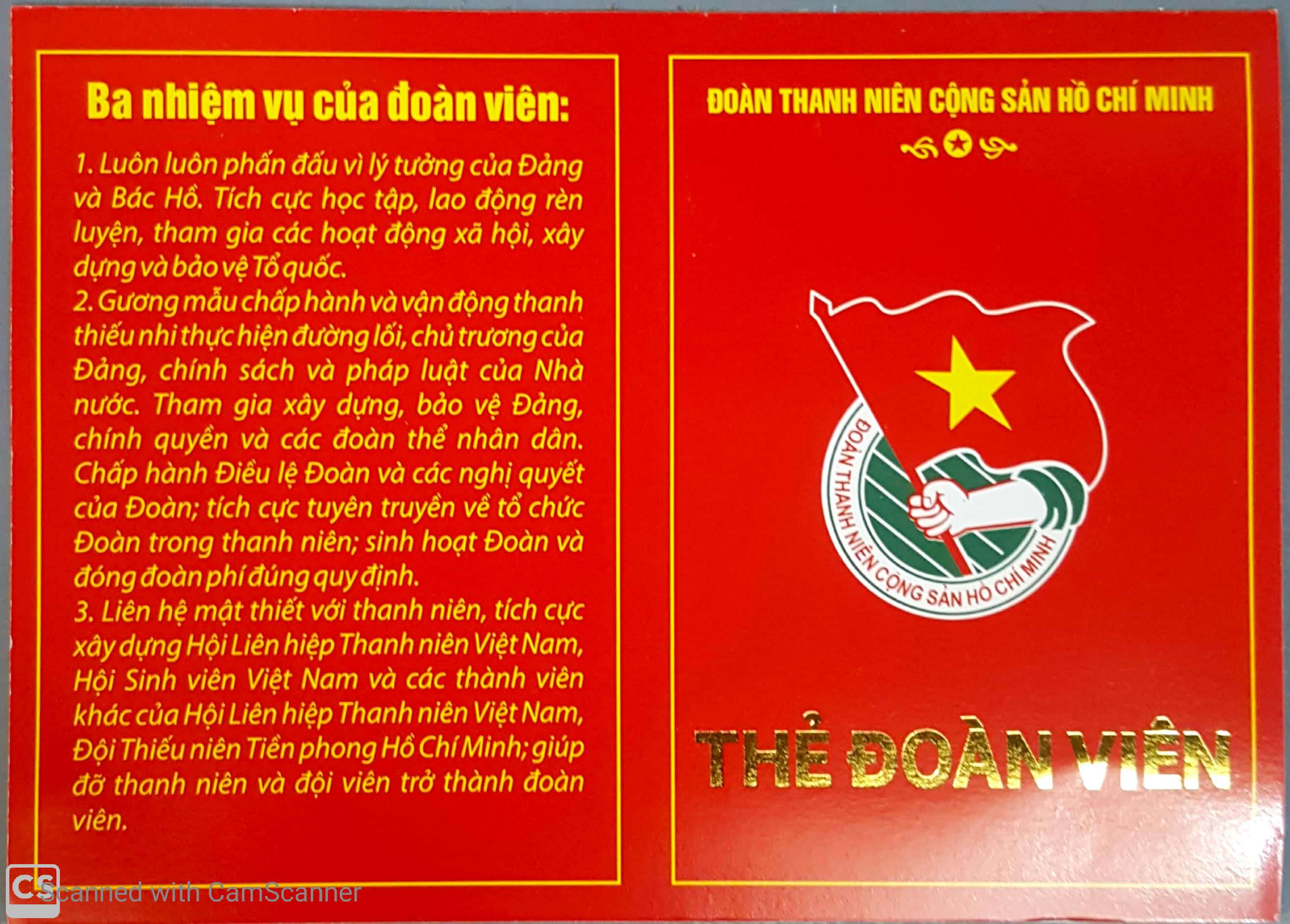 thẻ đoàn viên 100 cái