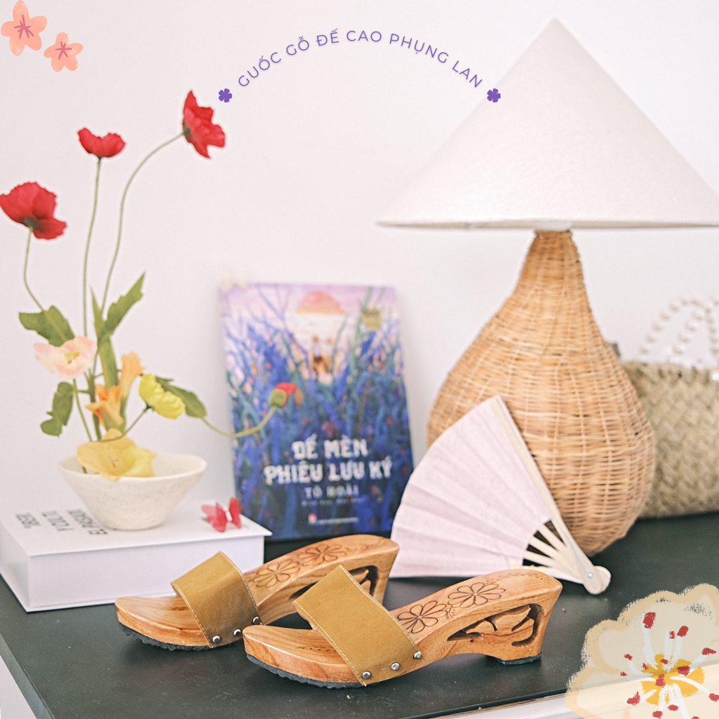 Sumire Store Guốc gỗ Đế cao Phụng Lan
