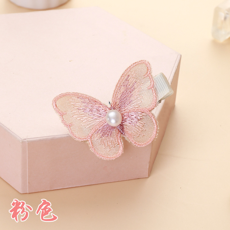 Kẹp tóc con bướm thêu xinh xắn