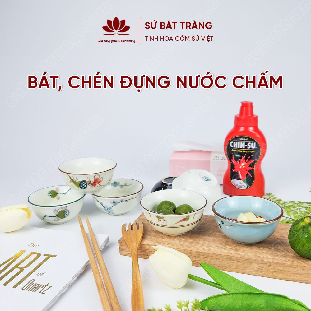 Chén đựng nước chấm, bát sứ đựng mắm - Sứ Bát Tràng