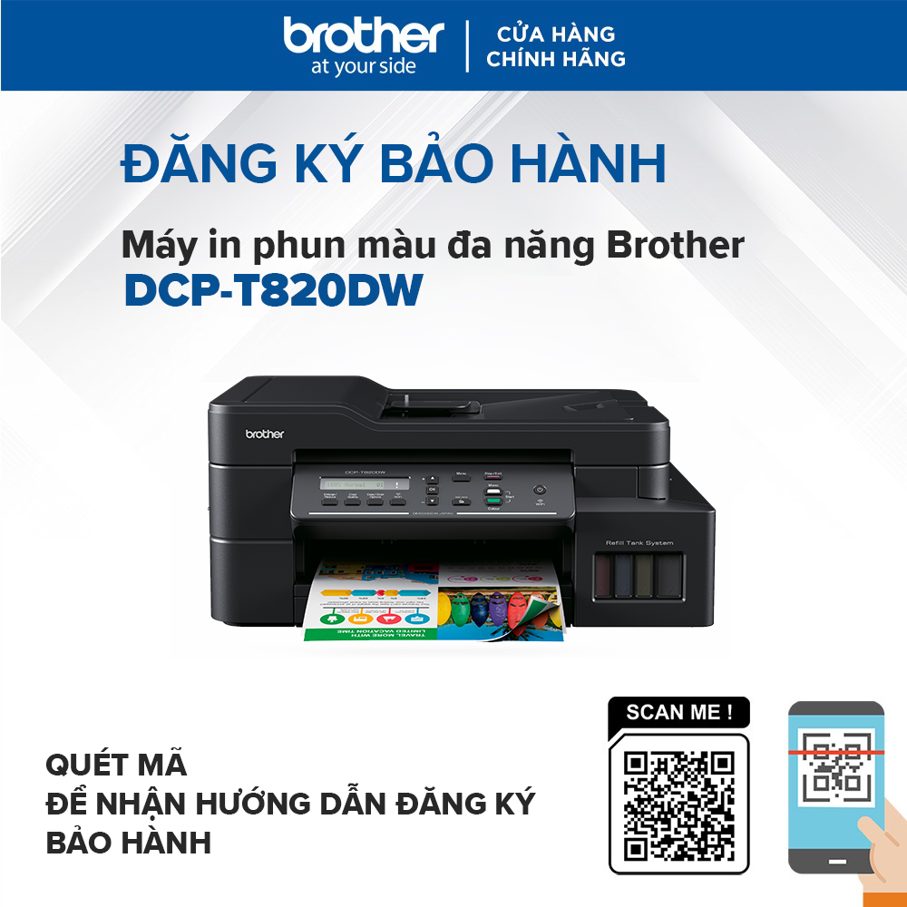 Máy in phun màu đa năng Brother DCP-T820DW