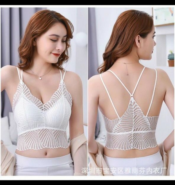 Áo bara cánh bướm ren hai màu