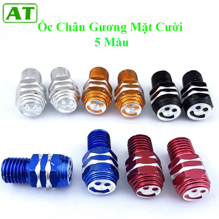 Nút Ốc Mặt Cười Chân Gương Các Loại Xe Máy M10 ren thuận(Giá 1 Đôi)