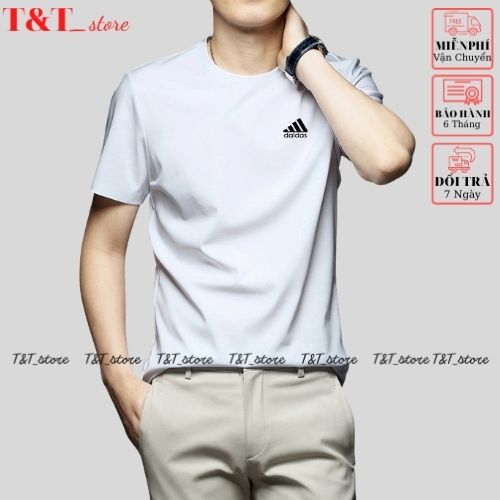 Áo thun nam , áo thun lạnh nam thể thao cổ tròn cộc tay co giãn thông hơi thoáng mát  năng động & thanh lịch T&T_store08