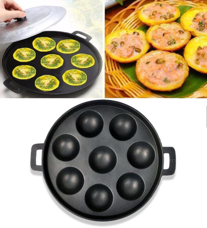 🥘🍳 chảo đúc bánh khọt nhôm chống dính đa năng 🥘🍳