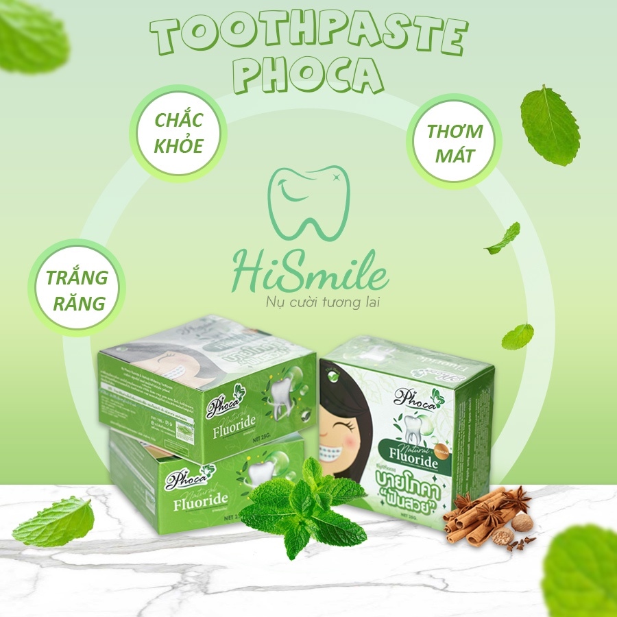 【nóng】 Kem trắng răng thơm miệng Phoca by ThaiLan 25g