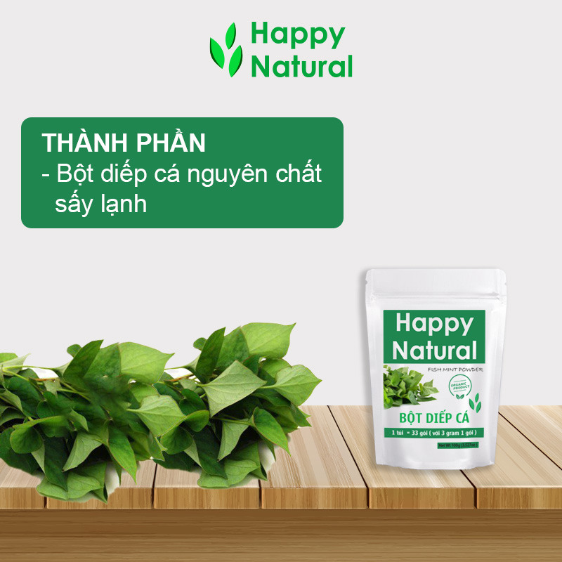 Bột Diếp Cá Happy Natural Sấy Lạnh 100g