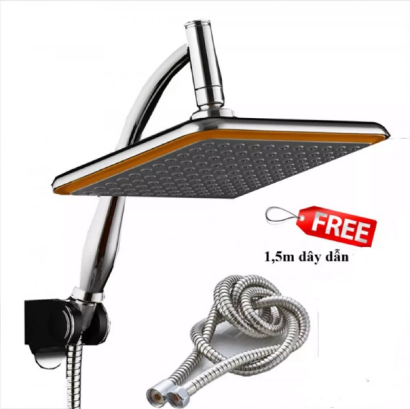 Bảng giá Bát sen vuông cao cấp tăng áp rộng 23cm tặng kèm dây dẫn thiết kế thông minh tích kiệm nước