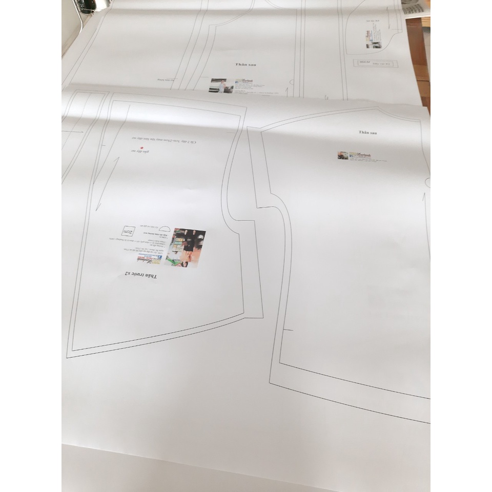 Rập giấy mã 1337 áo cổ tròn tay phồng (BẢN VẼ)