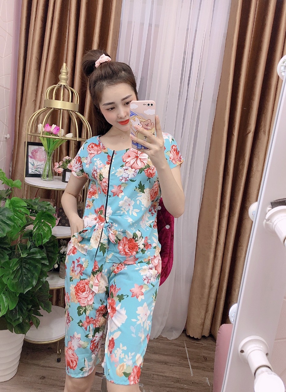 Bộ lụa lửng mặc nhà size 45-68kg