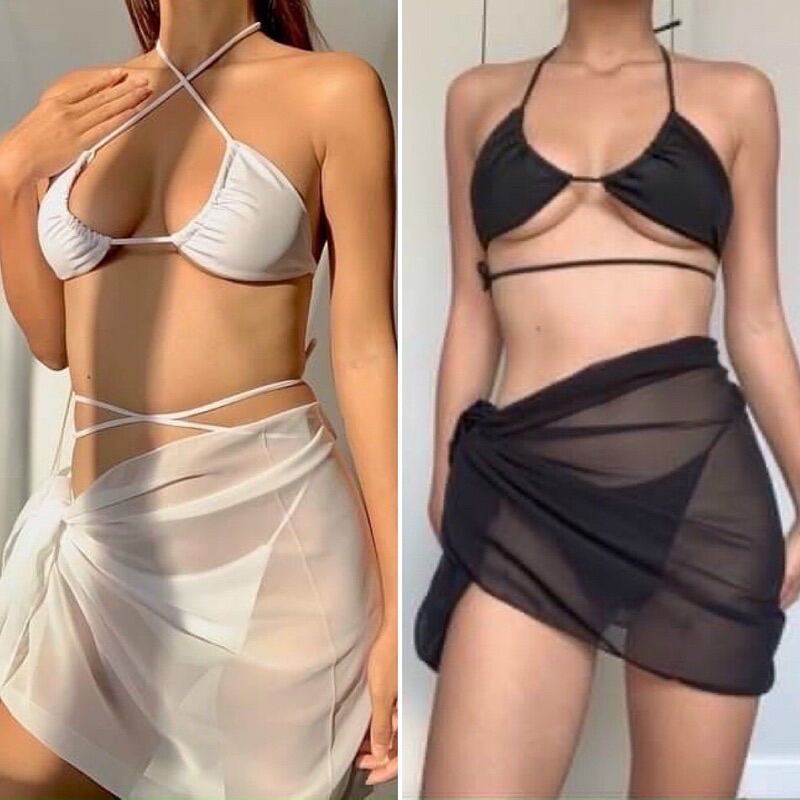 Khăn voan quấn bikini nhiều màu siêu đẹp.