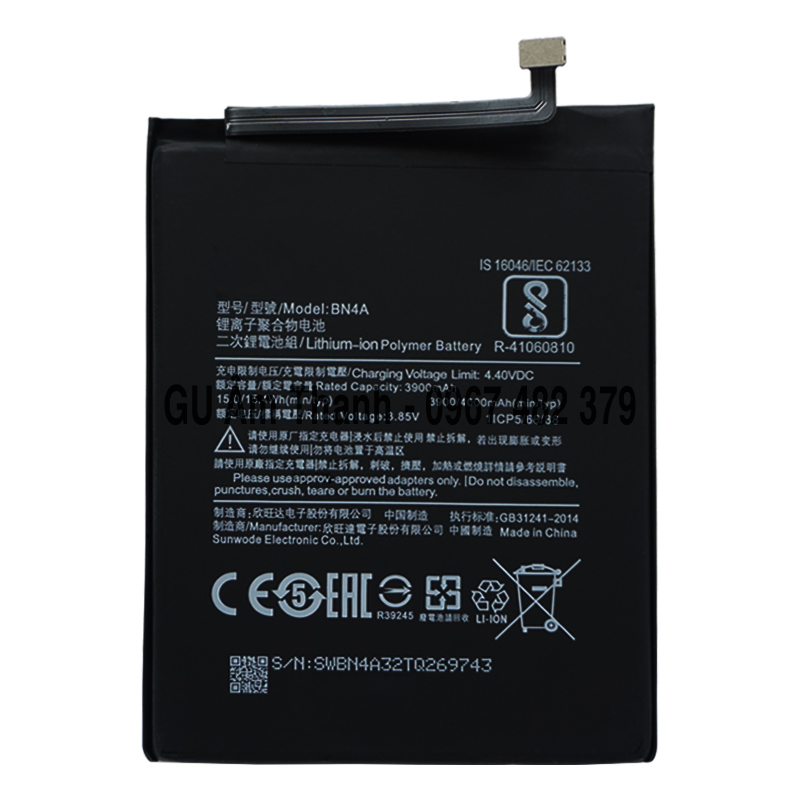 Pin thay thế cho xiaomi redmi note 7 pro 4000mah zin