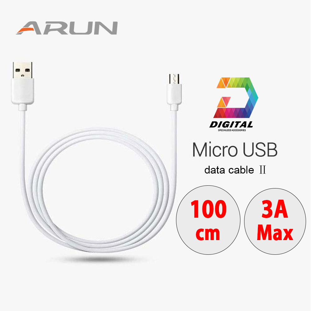 Cáp Sạc Nhanh Arun Cổng Micro USB Chính Hãng