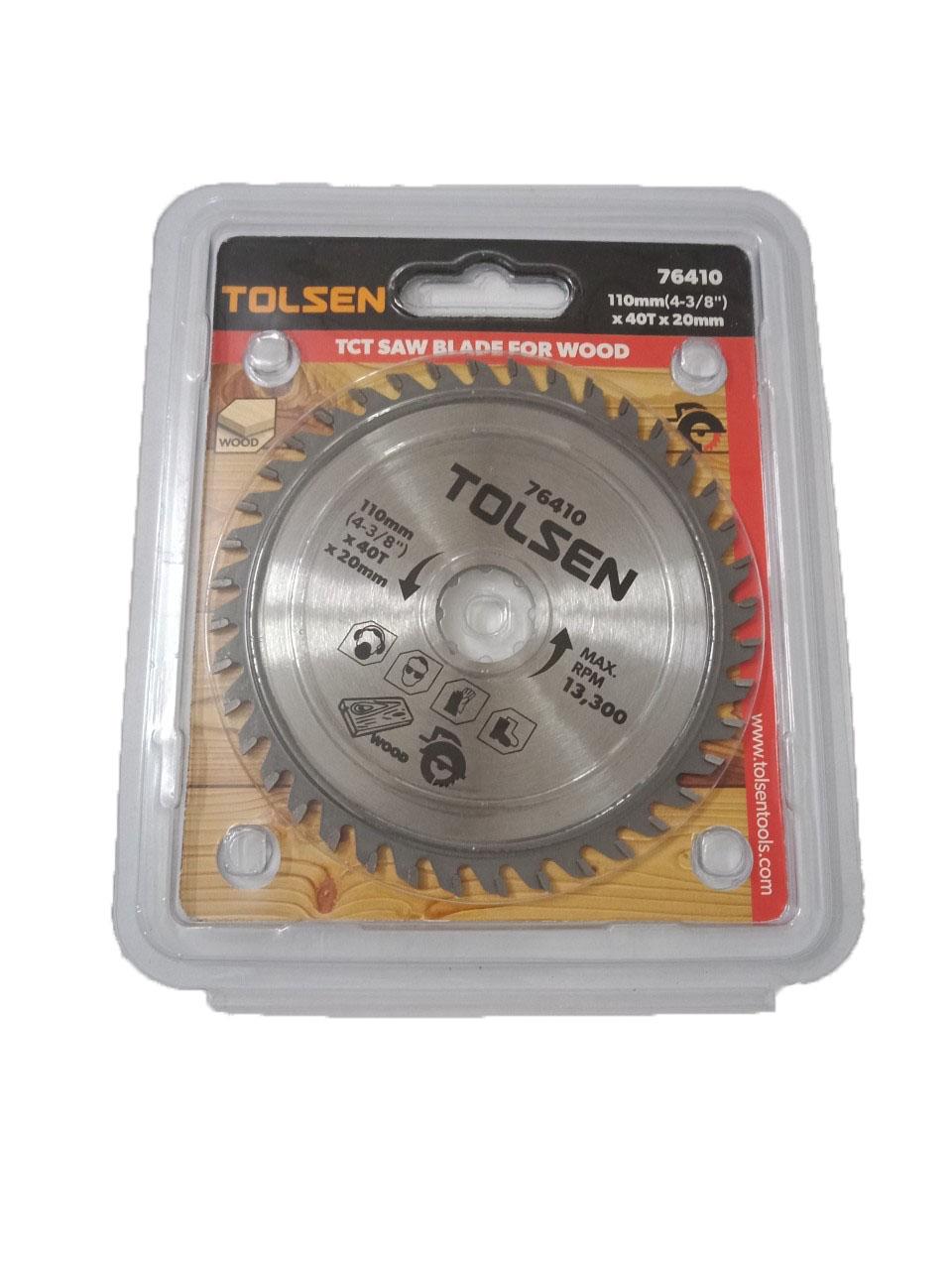 ĐĨA CẮT GỖ TOLSEN 76410- 110mm*40T*20mm