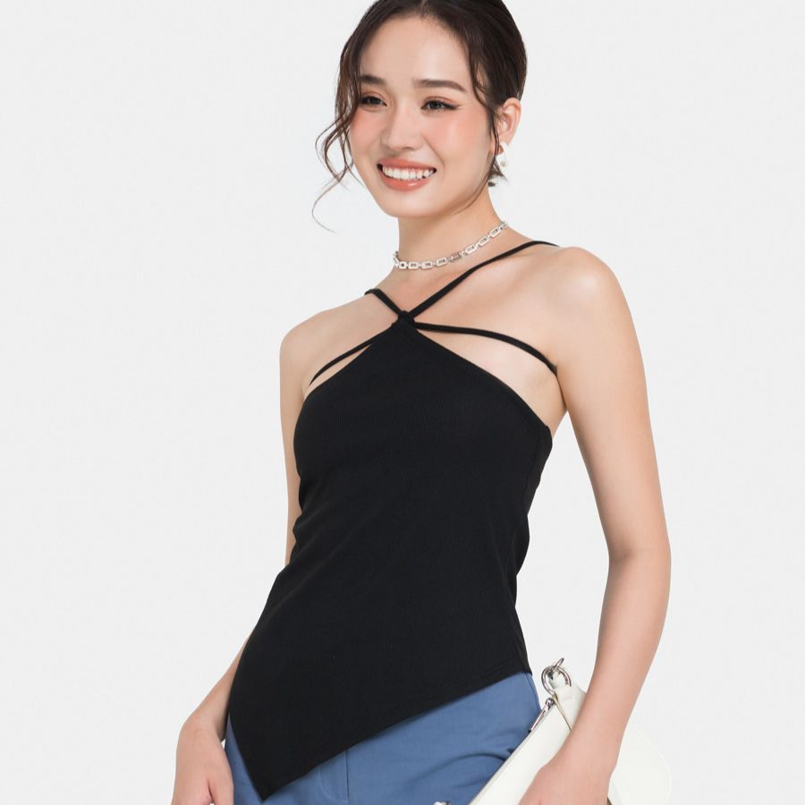Áo Thun Nữ Thời Trang JUNO Cổ Yếm Lai Chéo JNATH004